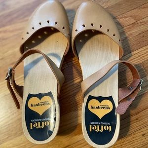 Swedish Hasbeens wooden clogs